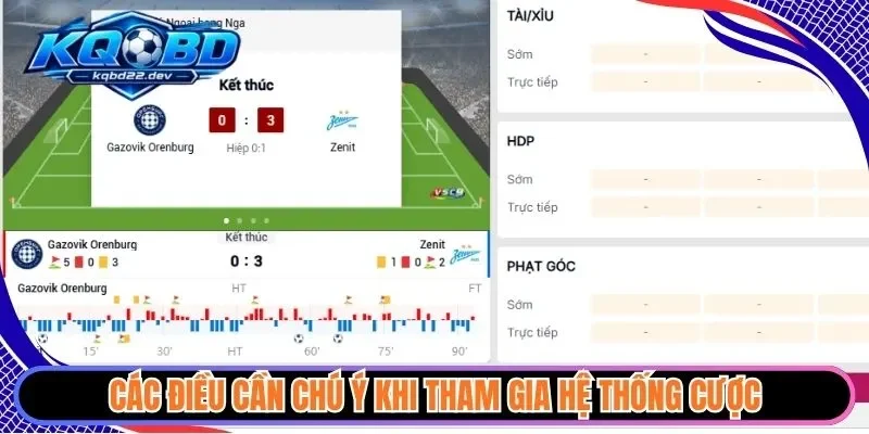 Các điều cần chú ý khi tham gia hệ thống cược